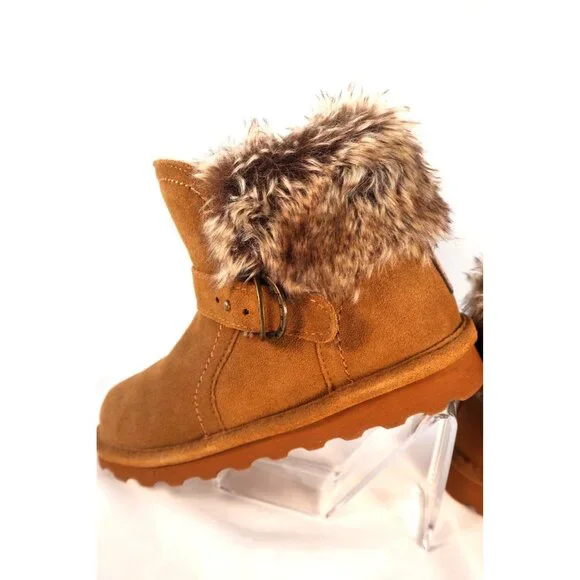 Bearpaw Women's Konnie Boots Brown with Faux Fur Trim - Size 7 - Picture 5 of 8
